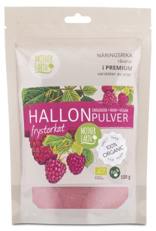 Pienoiskuva Mother Earth Vadelmajauhe Raw & Eko, 100 g