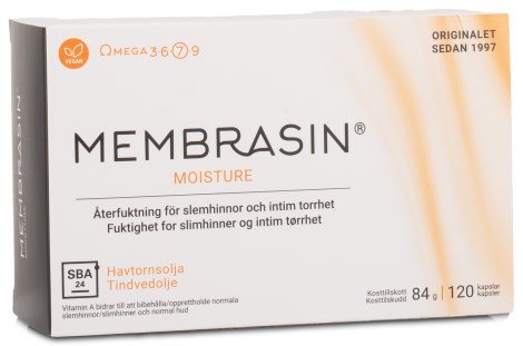 Pienoiskuva Membrasin Tyrnimarjauute Kuiville limakalvoille, 120 kapselia