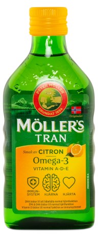 Pienoiskuva Mllers Tran omega-3 kalaljy, Sitruuna, 250 ml