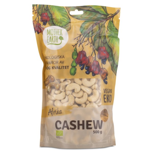 Mother Kokonaiset Cashewpähkinät Luomu, 500 g