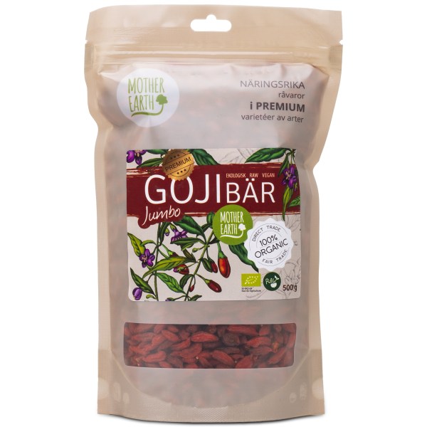 Mother EarthGoji-marjat Jumbo RAW & Luomu, 500 g
