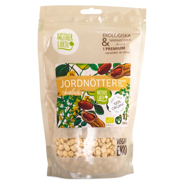 Mother Earth Kuoritut Maapähkinät Luomu, 500 g