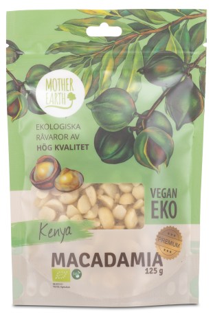 Pienoiskuva Mother Earth Premium Makadamianp�hkin�t, Raw & Eko, 125 g