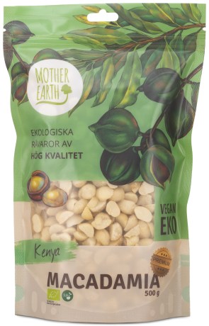 Pienoiskuva Mother Earth Premium Makadamianp�hkin�t, Raw & Eko, 500 g