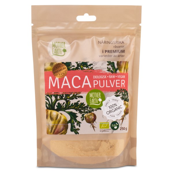 Mother Earth Maca-jauhe Premium Raw & Luomu , 250 g