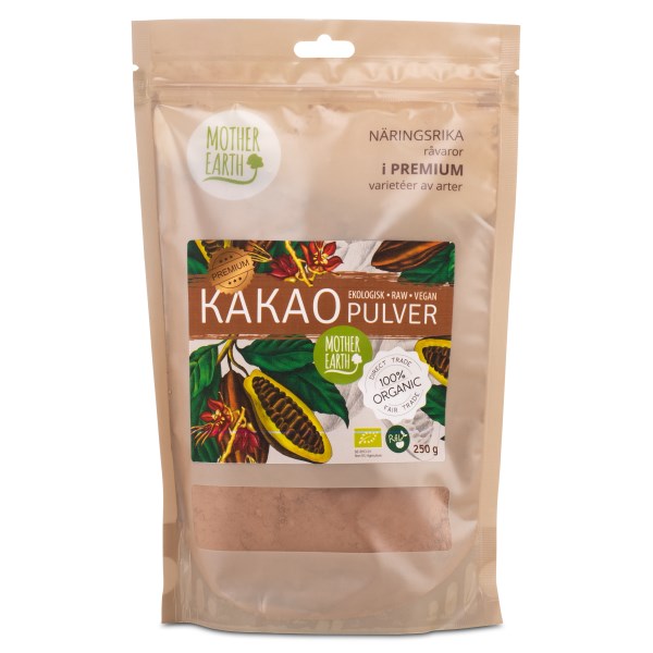 Mother Earth Raakakaakao, Luomu, 250 g