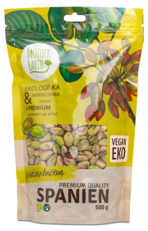Pienoiskuva Mother Earth Pistaasip�hkin�t Premium Raw & Eko , 500 g