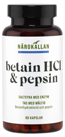 Pienoiskuva Nrokllan Betain HCL & Pepsin, 90 kapselia