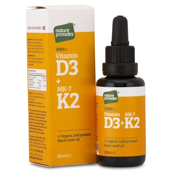 Nature Provides Vitamin D3+K2, 30 ml