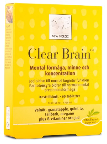 Pienoiskuva New Nordic Clear Brain, 60 tablettia