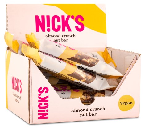 Pienoiskuva Nicks Nut Bar, Almond Crunch, 12 kpl