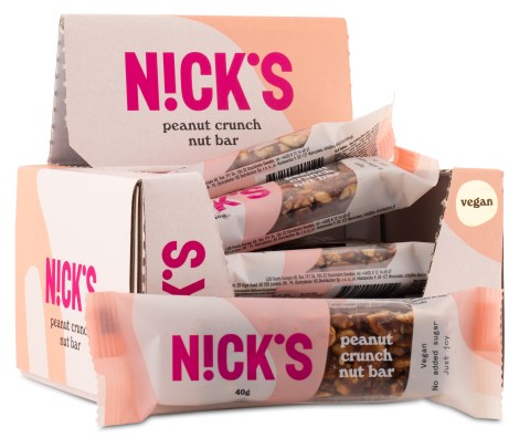 Pienoiskuva Nicks Nut Bar, Peanut Crunch, 12 kpl