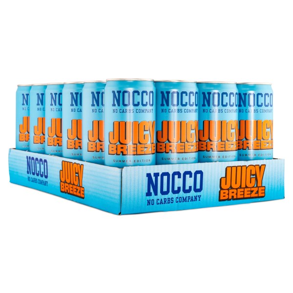NOCCO BCAA, Juicy Breeze,  Kofeiini, 24 kpl pakkaus