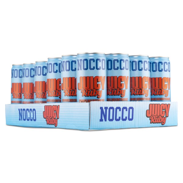 NOCCO BCAA, Juicy Ruby Limited Edition,  Kofeiini, 24 kpl pakkaus