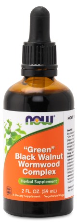 Pienoiskuva NOW Green Black Walnut Wormwood Complex Liquid, 59 ml