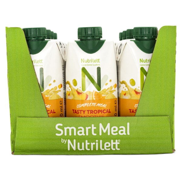 Nutrilett Less Sugar Smoothie, Tasty Tropical, 12 kpl pakkaus