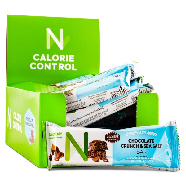 Nutrilett Complete Meal Ateriankorvikepatukka, Chocolate crunch & Seasalt, 20 kpl pakkaus