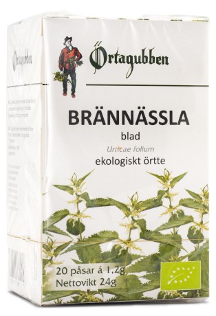 Pienoiskuva �rtagubben Nokkostee Teepusseissa, Luomu, 20 pussia