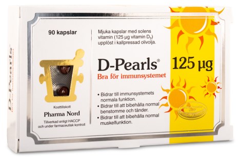 Pienoiskuva Pharma Nord D-Pearls 125 Ug, 90 kapselia