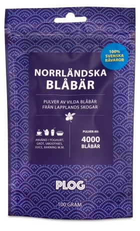 Pienoiskuva PLOG Norrlndska Blbr -Mustikkajauhe, 100 g