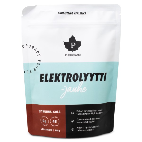 Puhdistamo Elektrolyyttijauhe, Sitruuna & Cola, 240 g