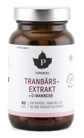 Pienoiskuva Pureness Karpalokonsentraatti + D-mannoosi, 60 kapselia
