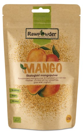 Pienoiskuva RawPowder Pakastekuivattu Mangojauhe, Luomu, 125 g