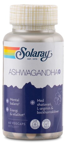 Pienoiskuva Solaray Ashwagandha+, 60 kapselia