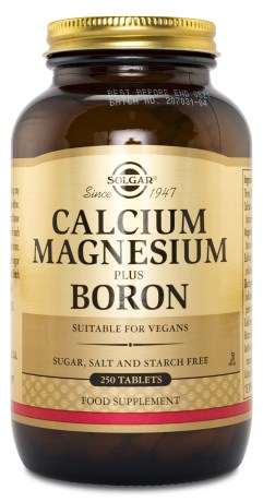 Pienoiskuva Solgar Kalsium Magnesium + Boori, 250 tablettia