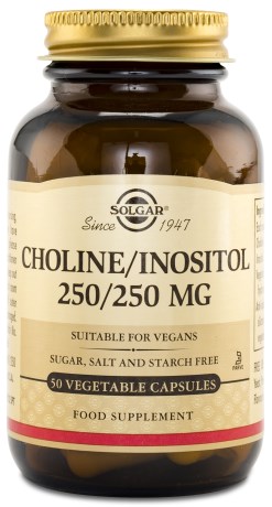 Pienoiskuva Solgar Choline+Inositol, 50 kaps.