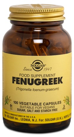 Pienoiskuva Solgar Fenugreek Sarviapila, 100 kaps.
