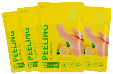 Pienoiskuva StayWell kuoriva ja pehmitt�v� jalkamaski, 4-pack, Sitruuna