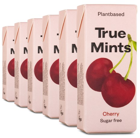 Pienoiskuva True Mints Luontaiset Pastillit, 6 kpl pakkaus, Cherry