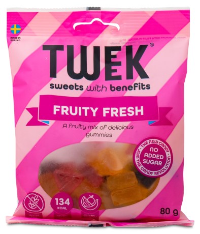 Pienoiskuva Tweek Sokerittomat Viinikumit, 80 g, Fruity Fresh