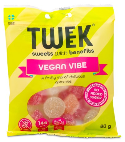 Pienoiskuva Tweek Gummies Vegan, 80 g, Vegan Vibes