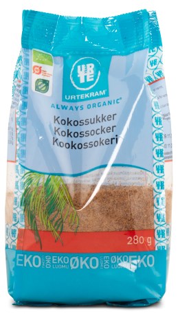 Pienoiskuva Urtekram Kookospalmusokeri, 280 g