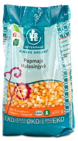 Pienoiskuva Urtekram Popcorn Luomu, 400 g