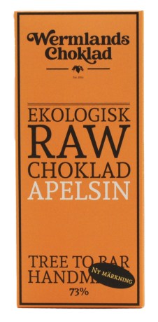 Pienoiskuva WermlandsChoklad Raakasuklaa LUOMU, 50 g, Appelsiini