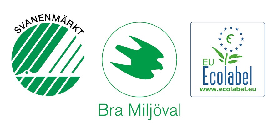 Ympristmerkinnn symbolit. 