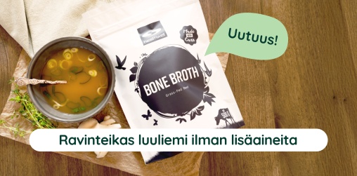 Uutuus! Ravinteikas luuliemi ilman lis�aineita