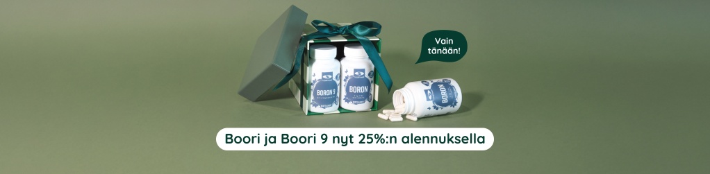 Pikkujoulutarjous! Vain tänään! Boori ja Boori 9 nyt 25%:n alennuksella