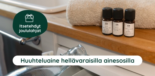 Itsetehdyt joululahjat  Huuhteluaine hellvaraisilla ainesosilla