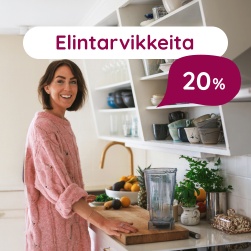 Elintarvikkeita 20 %